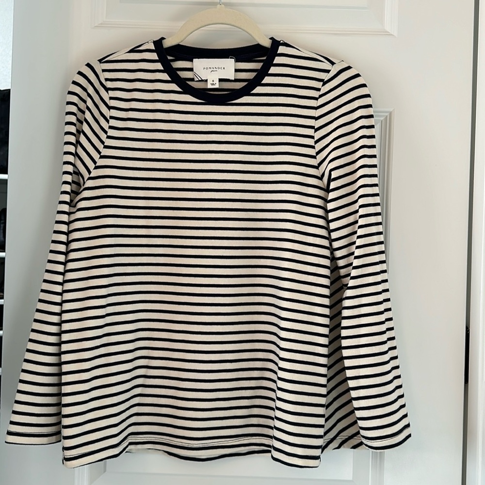 Navy Striped Wells Top Tuckernuck Size S, worn 1x.